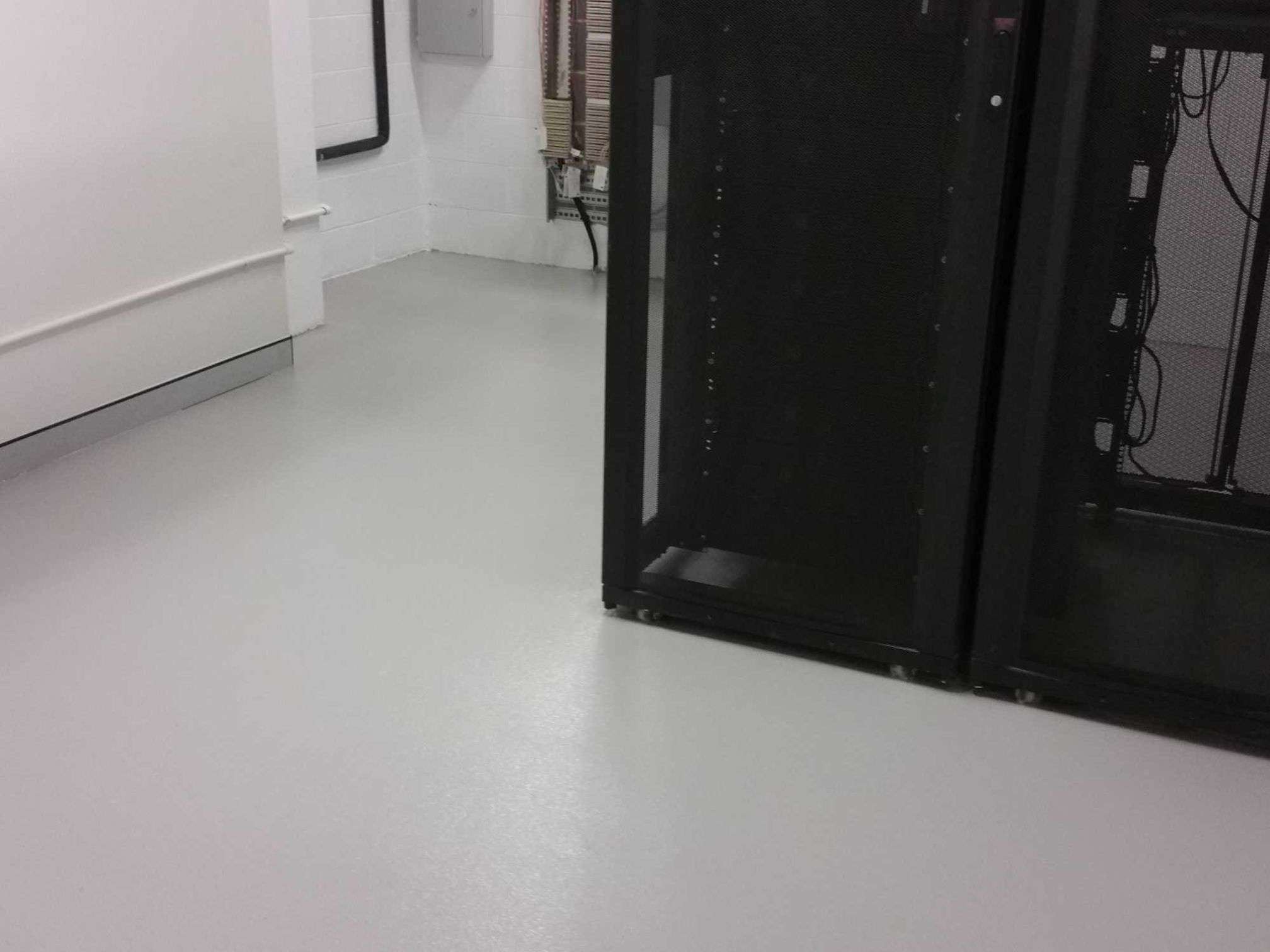 Close-up texture of an anti-static epoxy floor finish