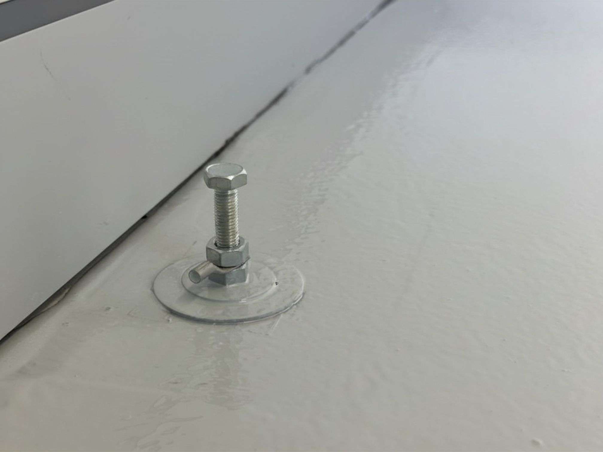 Conductive ESD floor earth connection bonded to building earth in Sydney